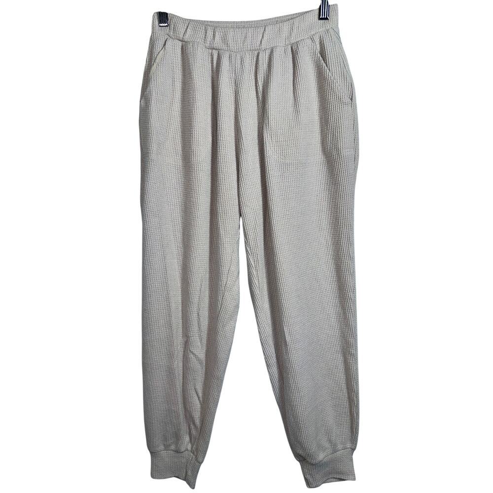 Abercrombie & Fitch Lounge Collection White Waffle Knit Jogger Sweatpants Sz XS